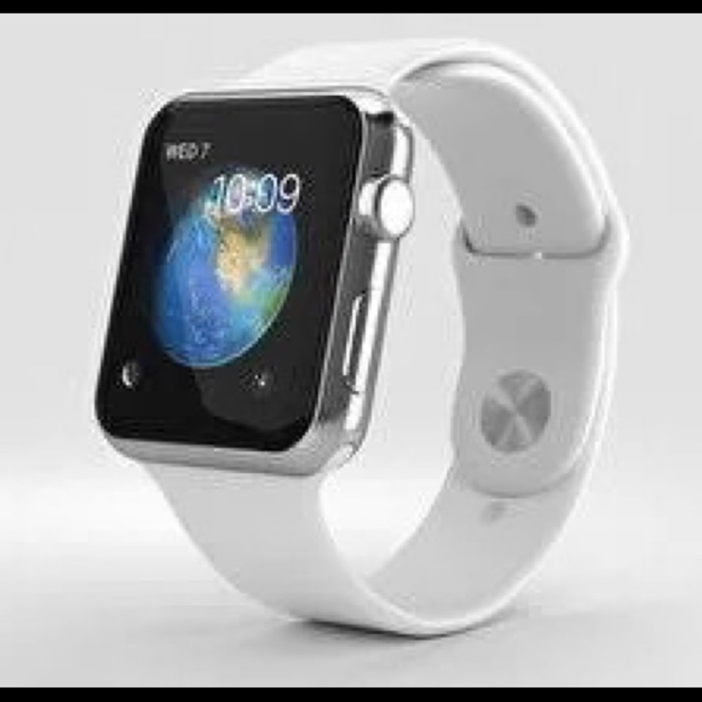 Stainless Steel Case Series 2 Apple Watch with 6+ watch bands.